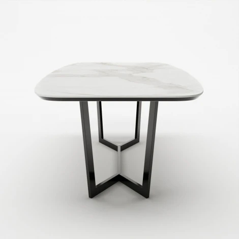 Стол Top Concept овальный Mercedes 180, керамика белая