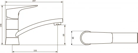 Смеситель Damixa RedBlu Origin Bit 770220000 для раковины