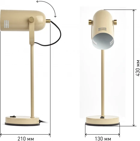 Офисная настольная лампа ЭРА N-117-Е27-40W-BG (220V, выключатель)