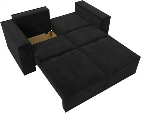 Диван прямой Куба мини (Черный/Велюр) Лига Диванов арт.121876