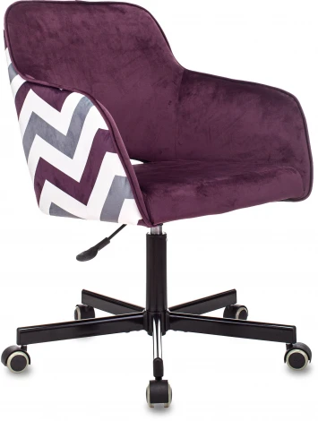 Кресло Бюрократ CH-380M сливовый Italia 23 зигзаг крестовина металл