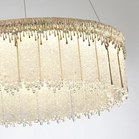 Подвесная люстра Odeon Light Cleo 5091/80L золотой/стекло LED 80W 3700K (220V, на тросе, круглые)