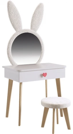 Набор детский Зайка Mebelson (ЛДСП,Зеркало,Ткань/Светлое дерево,Белый) арт.MK-0019.2707