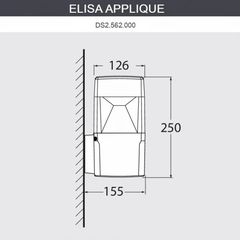Настенный уличный светильник Fumagalli Elisa DS2.562.000.WXD1L (220V, IP55)