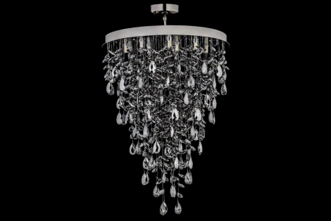 Потолочная люстра хрустальная на штанге Arti Lampadari Flusso Nickel Flusso H 1.4.55.639 N