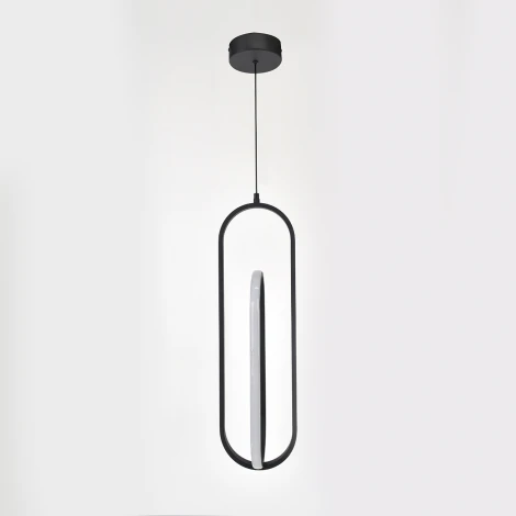 Подвесной светодиодный светильник с таймером Escada Orbital 10255/2LED 25Вт, с ПДУ, металл/силикон, черный (220V, на проводе)