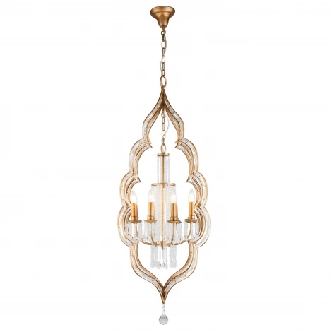 Подвесная люстра Lucia Tucci Tenerezza 5490.8 gold (220V, на цепи, подсвечник, свеча)