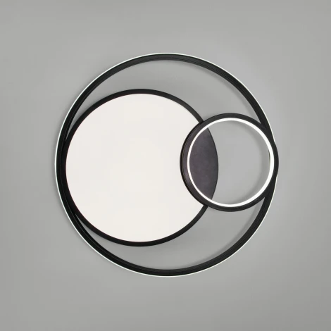 Потолочный светильник круглый светодиодный с пультом Eurosvet Jeremy 90254/1 черный (регулировка яркости, 220V)