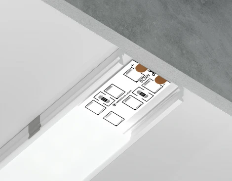 Алюминиевый профиль накладной для светодиодной ленты до 20мм Ambrella Illumination GP1800WH