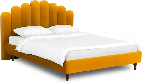 Кровать Queen II Sharlotta L 1600 ОГОГО (арт.577190), (Ткань/Желтый)