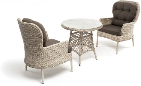 "Алиса" кофейный комплект из искусственного ротанга, цвет бежевый 4SIS арт.УТ-00007672