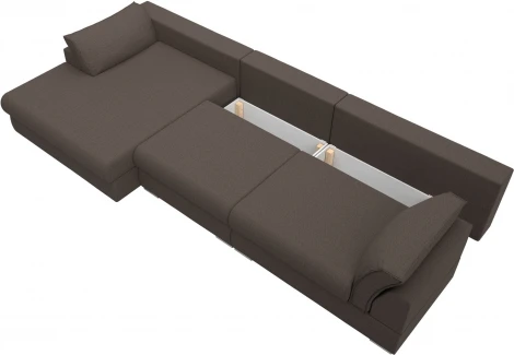 Диван угловой Пекин Long угол левый Лига Диванов (Рогожка) арт.122940L