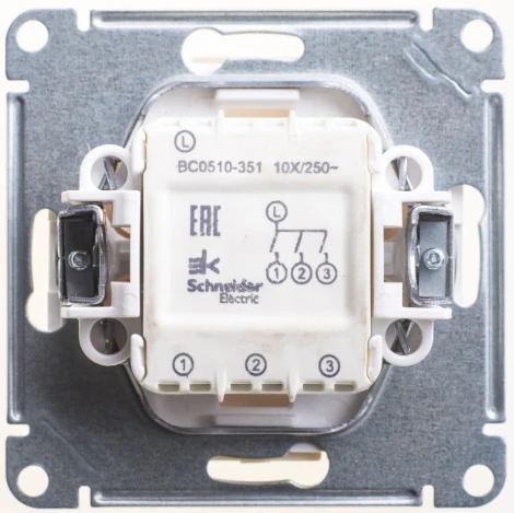 Выключатель встраиваемый трехклавишный (слоновая кость) Systeme Electric W59 VS0510-351-2-86