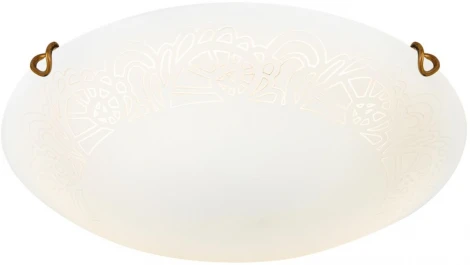 Настенно-потолочный светильник Sonex Ammonite 7602/DL SNOK SN стекло/белое/золото LED 48Вт 4000K D405 IP20 (220V, круглые)