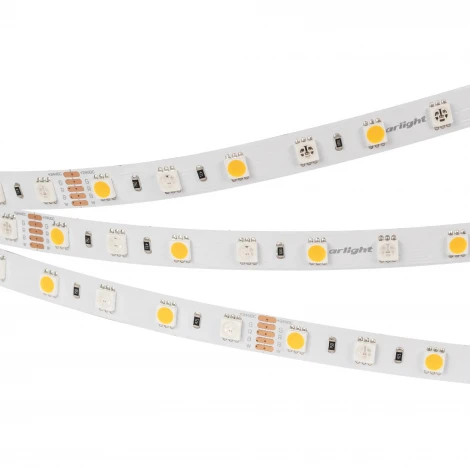 Светодиодная лента RT-B60-10mm 24V RGBW-White (14.4 W/m, IP20, 5m) (Arlight, Открытый) 018325(3)