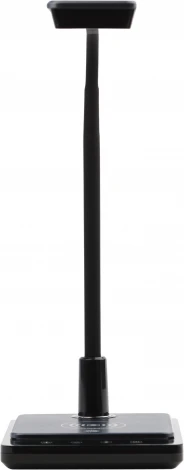 Офисная настольная лампа светодиодная с регулировкой цветовой температуры яркости и беспроводным ЗУ ЭРА NLED-499-10W-BK (220V, сенсорный выключатель)