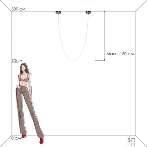 Подвесной светильник с гибким неоном Loft It Lori 10230/3000 (LED)