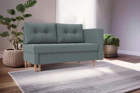 Кушетка Лига-098 (ДВП,ДСП,ЛДСП,Брус,Фанера/Дерево/Рогожка/Серый) Лига Диванов 132577