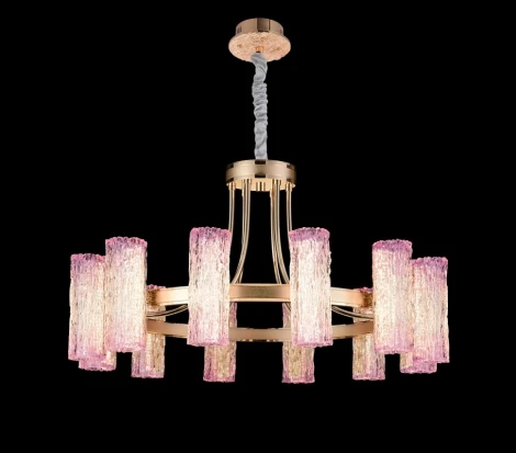 Подвесная люстра Fluorite Inverno FL1090-12P (LED, 220V, хрусталь, на цепи)