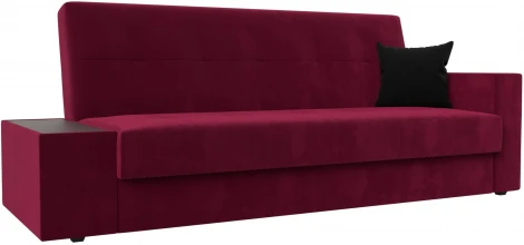 Диван-книжка Лига-020 стол слева (Бордовый,Черный/Микровельвет) Лига Диванов арт.118493L