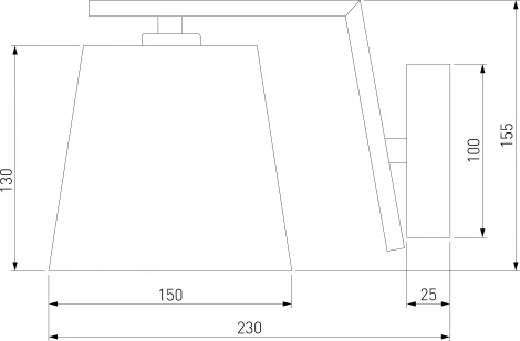 Бра Eurosvet Ozark 60149/1 латунь (220V)