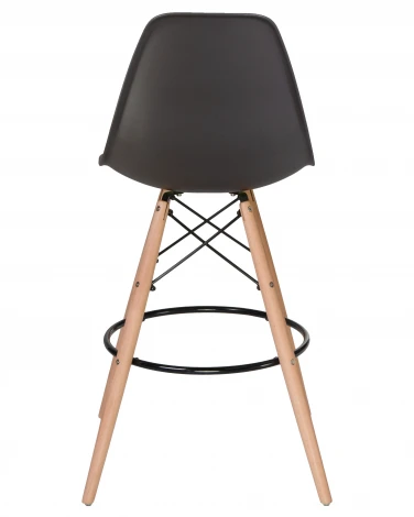 Стул барный DSW BAR (ножки светлый бук, цвет тёмно-серый (GR-04))