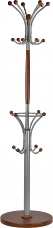 Вешалка напольная Д 2 металлик/ средне-коричневый от фабрики Mebelik