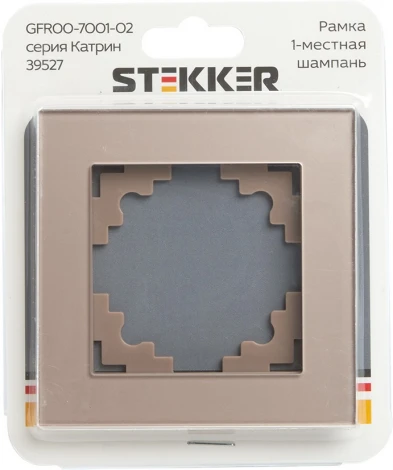 Рамка на 1 пост (шампань) Stekker Катрин 39527