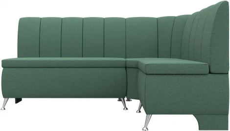 Диван кухонный угловой Кантри правый угол (Зеленый/Рогожка) Лига Диванов арт.123219