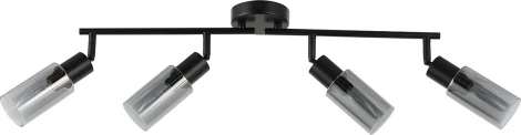 Настенно-потолочный спот на штанге Escada Sector 10172/4 Chrome 4x40Вт E14, металл/стекло, черный/дымчатый (220V)