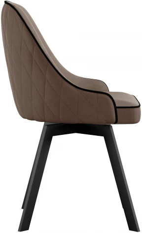 Стул DikLine 266M поворотный, E09 капучино, ножки черные арт.00-00072810