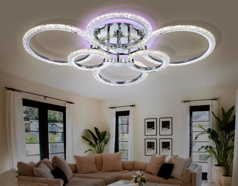 Потолочная люстра Ambrella FA FA413 (регулировка яркости, LED, 220V, пульт управления, управление смартфоном, умный дом - PC.Lamper, кольцо)