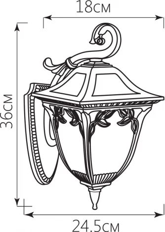 Настенный фонарь уличный Feron Афина 11484 (220V, под старину, IP44)