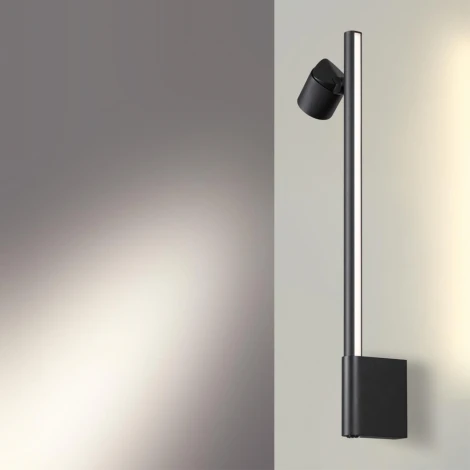 Светильник настенный диммируемый (выключатель) Novotech Fermo 359313 OVER черный IP20 LED 7W+7W 4000K 220V (регулировка яркости)