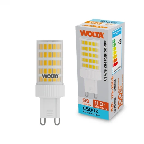Светодиодная лампа 11Вт 6500K G9 Wolta WSTD-JCD-11W6KG9-C