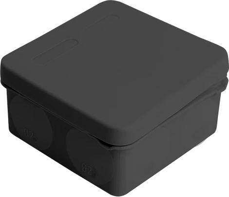 Коробка разветвительная 2-х компонентная (черный) Stekker 49654