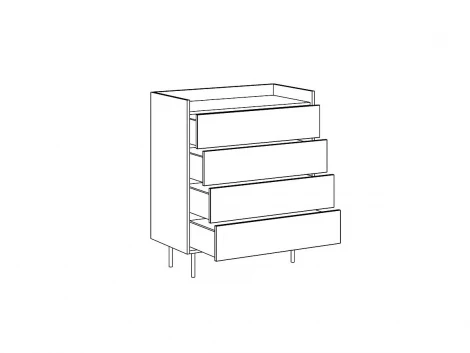 Комод Look ОГОГО 797715 (робиния брэнсон, черный)