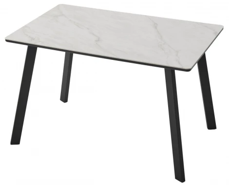 Стол ТИК ТАК 120 цвет ОНИКС, керамика / Черный каркас M-City 64587