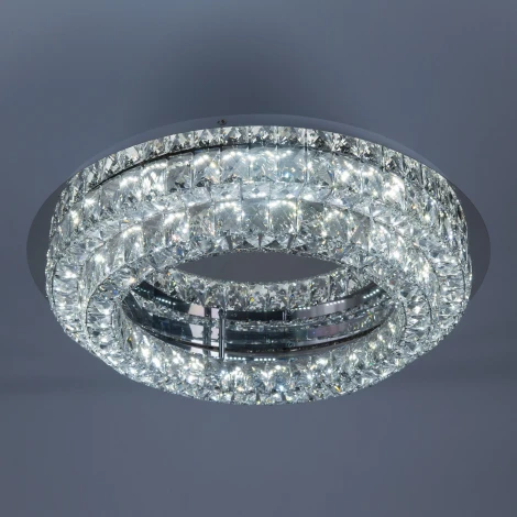 Потолочная люстра Eletto Olimpia EL330C80.1 (LED, 220V, хрусталь, пульт управления, круглые)