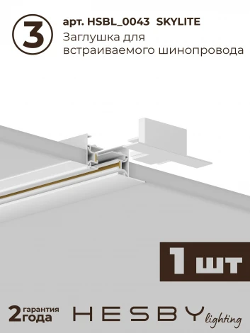 Трековая система в сборе однофазная встраиваемая 220V 30W Hesby Lighting Skylite №9 HSBL_kompl_S009_VI2W4K