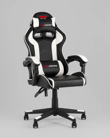 Кресло спортивное TopChairs Shadow черно-белый арт.УТ000039461