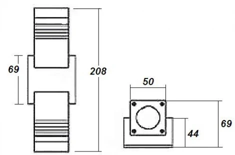 Уличный настенный светильник Oasis Light TUBE LED W78052 Gr (220V, IP44)