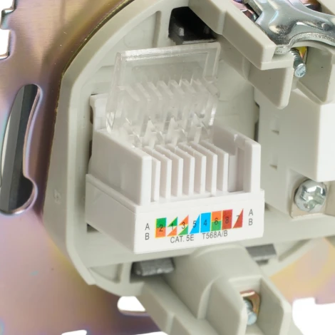 ТВ-розетка и Ethernet RJ-45 (графит) Stekker Катрин 49417