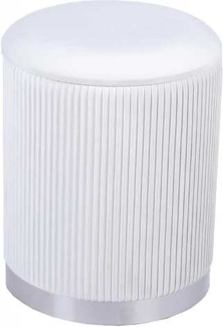 Пуф Шарлотта с ящиком серебро велюр бежевый Stool Group арт.УТ000039501