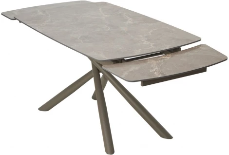 Стол RIVOLI 140 MATT LATTE STONE SOLID CERAMIC / TAUPE, ®DISAUR