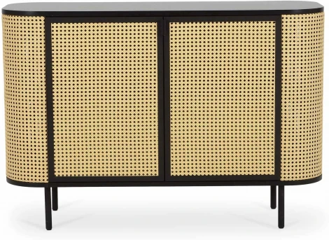 Сервант Male ОГОГО (арт.729915), (МДФ,ЛДСП,Ротанг/Бежевый,Черный)