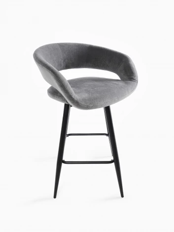 Стул барный МАМАДОМА Барни Р 700, Черный/Antracite Lux b28