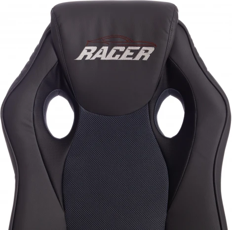 Кресло RACER кож/зам/ткань, металлик/серый, 36/12 Tetchair 13232