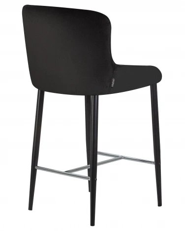 Стул полубарный CHRISTIAN'65 (черные ножки, черный велюр (V108-77))
