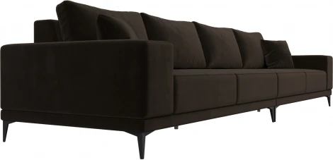 Диван прямой Льюес Лонг (Коричневый/Микровельвет) Лига Диванов арт.122392